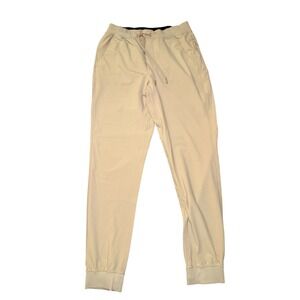 BirdDogs Mens Beige Jogger Pants Size L Drawstring Waist Pockets Casual Comfort